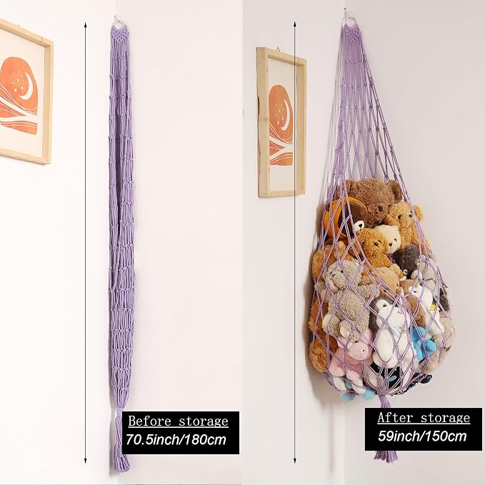 Upgrade Stuffed Animal Hammock Corner or Wall Hanging Net - Image 8