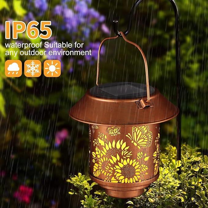 Solar Lantern Outdoor Hanging Sunflower Lights Gifts - Image 6