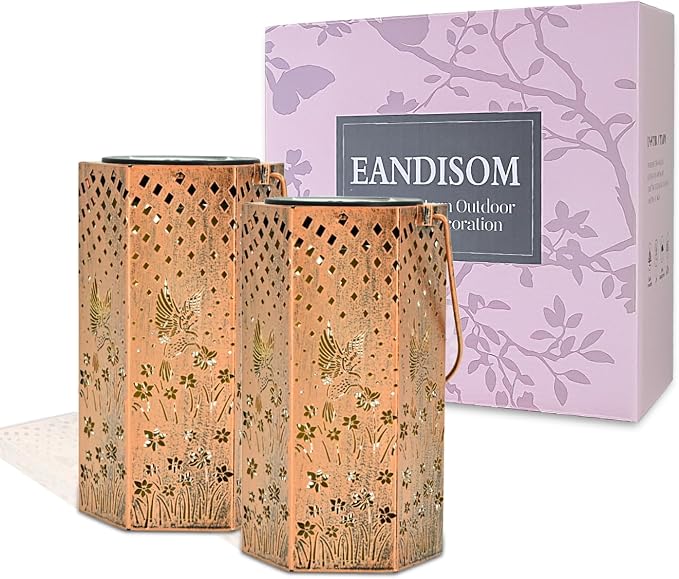 2 Pack Hummingbird Solar Lanterns Outdoor Waterproof - Image 7