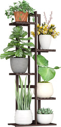 BMOSU Bamboo Plant Stand for Indoor Outdoor Plants Corner Tall Plant Shelf 6 by BMOSU