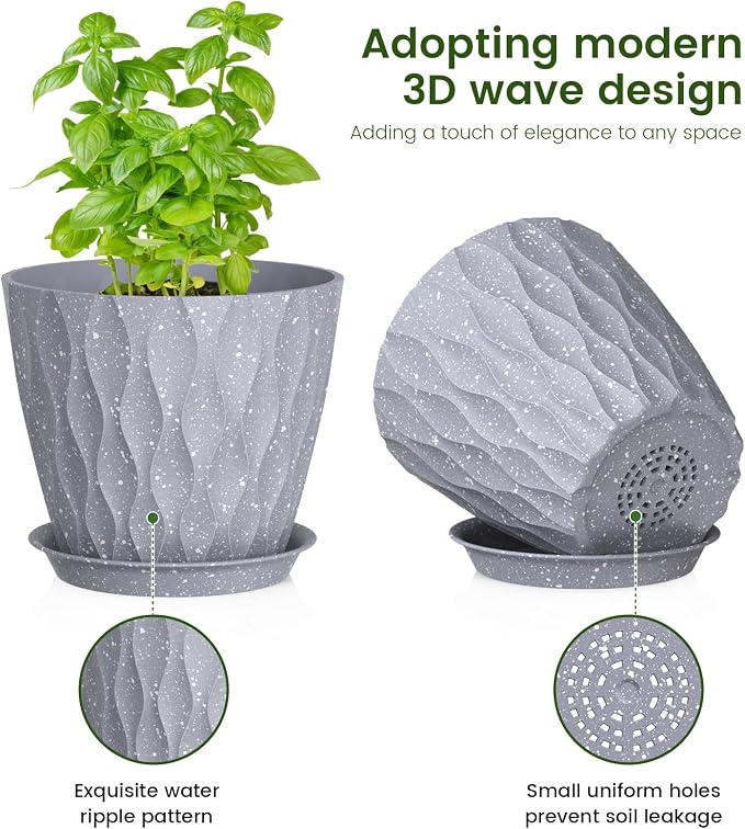 7/6.5/6/5.5/5/4.5/4 inch Plant Pots - Image 3