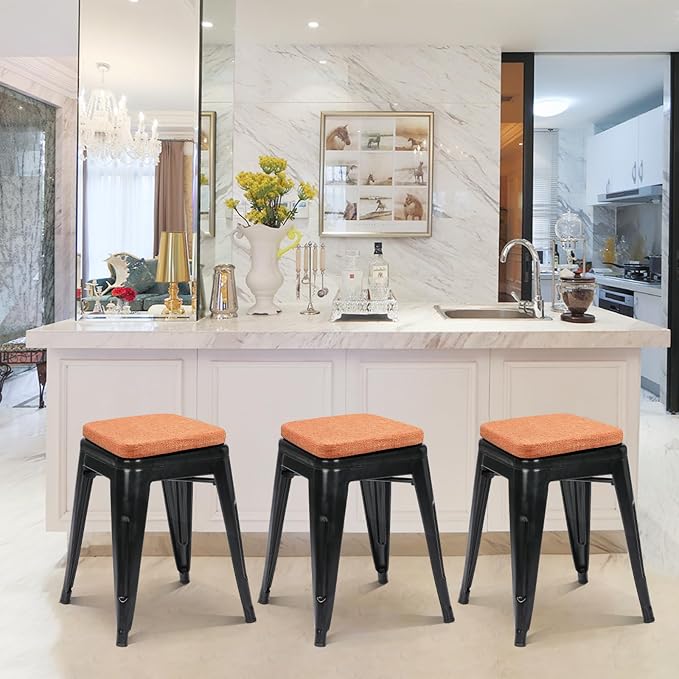 BUYUE Friendly Woven Fabric Magnetic Bar Stool Cushion 1 Piece, Enhanced - Image 3