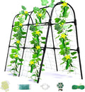Cucumber Trellis for Raised Bed, U-Shape Garden Arch Metal Support for Climbing by Laodier