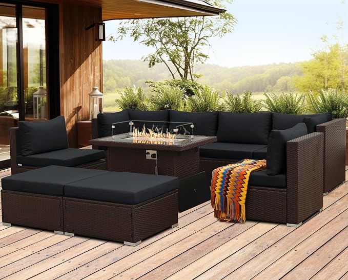 NICESOUL 9 Piece Patio Furniture Set - Image 3