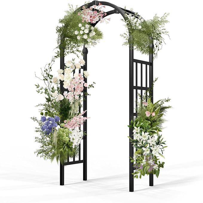 VINGLI Vinyl Garden Arbor, PVC Wedding Arch - Image 8
