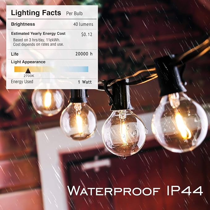 DAMAING Outdoor 100FT Globe String Lights - Image 3