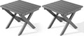 SERWALL Folding Outdoor Side Table Set of 2, Portable Adirondack Side Table by SERWALL
