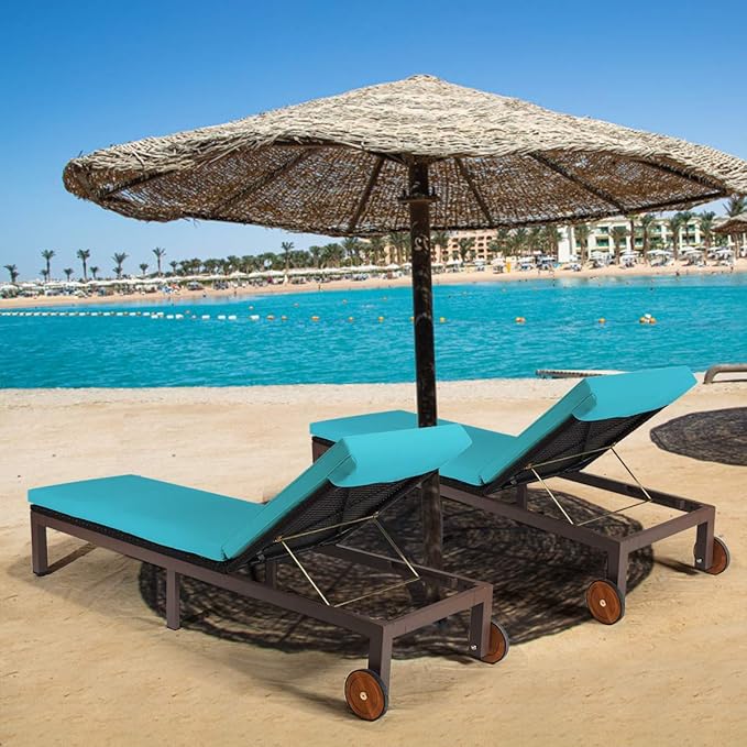 Tangkula Patio Chaise Lounge Chair, Outdoor Rattan Lounger Recliner Chair - Image 4