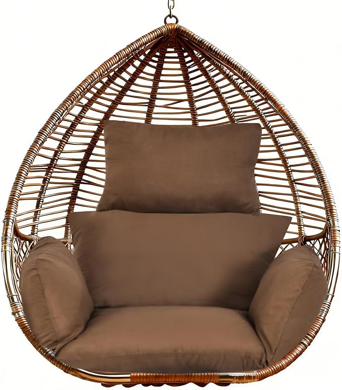 Patio Hanging Egg Chair Cushion Replacement Soft Swing Basket Chair Pads Large by ChairCushions
