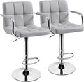 Yaheetech Bar Stools Set of 2, PU Leather Adjustable Swivel Barstools, by Yaheetech