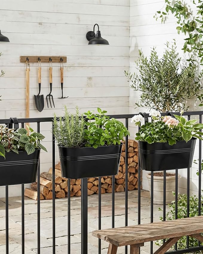 Metal Railing Planters for Outdoor Plants - Image 6