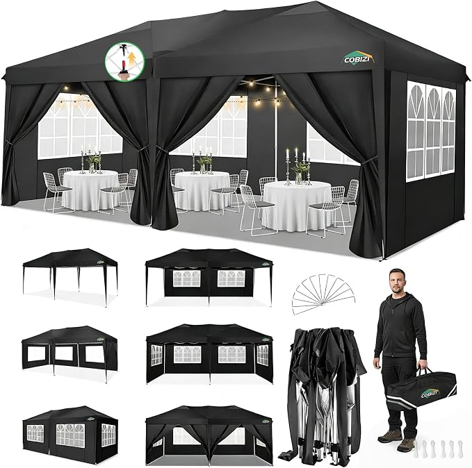 COBIZI 10x20 Pop Up Canopy Tent Commercial Instant Shelter by COBIZI