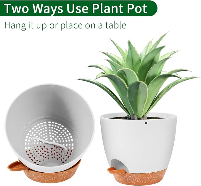 GARDIFE hanging planter, 8 inch hanging planters - Image 5