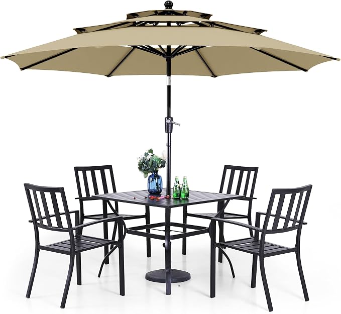 PHI VILLA 5 Piece Outdoor Dining Set by PHIVILLAThepioneerofcomfortablehouseholdsupplies