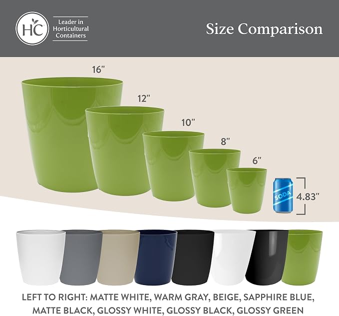 The HC Companies Aria Round Self-Watering Pot - Image 6
