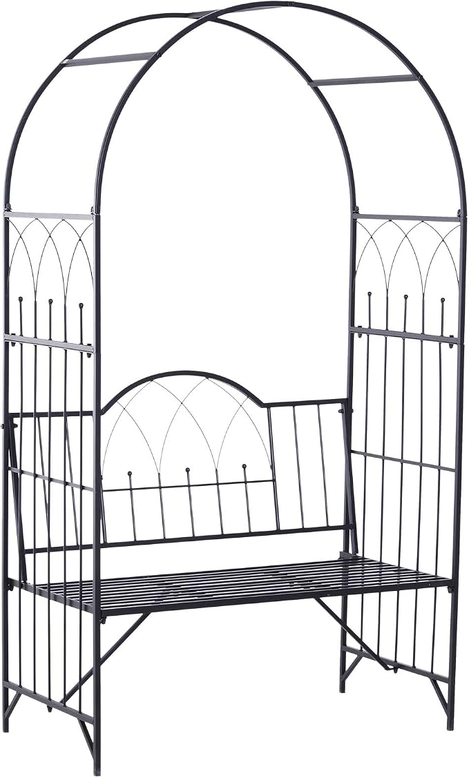 Outsunny Metal Trellis Arbor Arch - Image 6