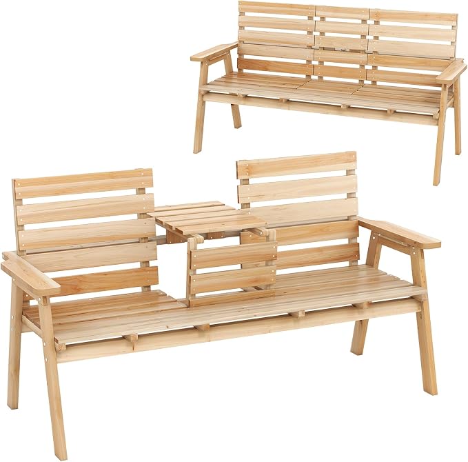 Tangkula Outdoor Fir Wood Bench by TANGKULA