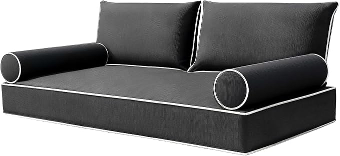 Olefin Twin Outdoor Mattress Package Daybed Cushion Set，Twin Size Porch Swing by Unknown