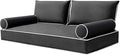 Olefin Twin Outdoor Mattress Package Daybed Cushion Set，Twin Size Porch Swing by Unknown