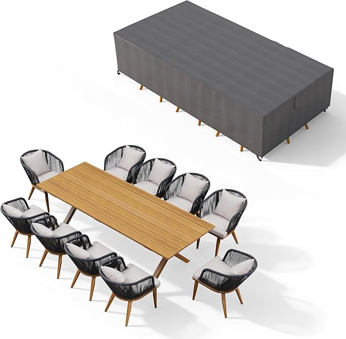 PURPLE LEAF 11 Pieces Patio Dining Set by PURPLELEAF