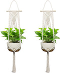 USLAI Macrame Plant Hanger Indoor Outdoor, Fits 4 to 12 Inch Pots, Hanging by USLAI