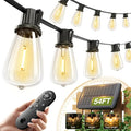 addlon 54 FT Solar String Lights Waterproof, Patio Lights Solar Powered by addlon