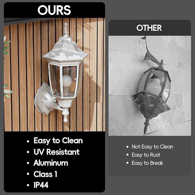 EMART Dusk to Dawn Outdoor Porch Light, Exterior Anti-Corrosion, Waterproof - Image 4