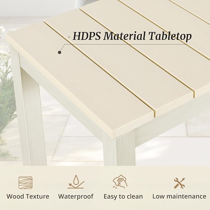 Outdoor Bar Table, Waterproof HDPS Slatted Top, Weather Resistant, Hot Tub - Image 4