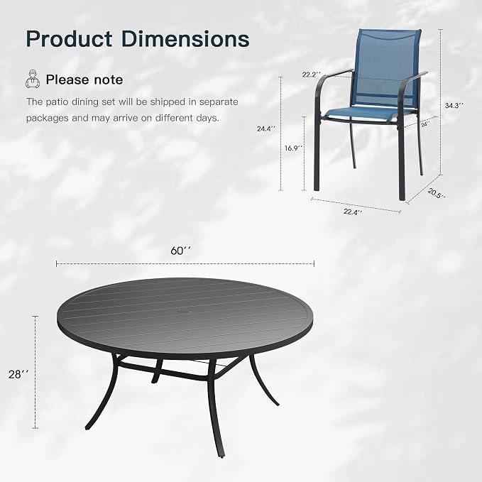 VICLLAX 11 Pieces Patio Outdoor Dining Set - Image 2