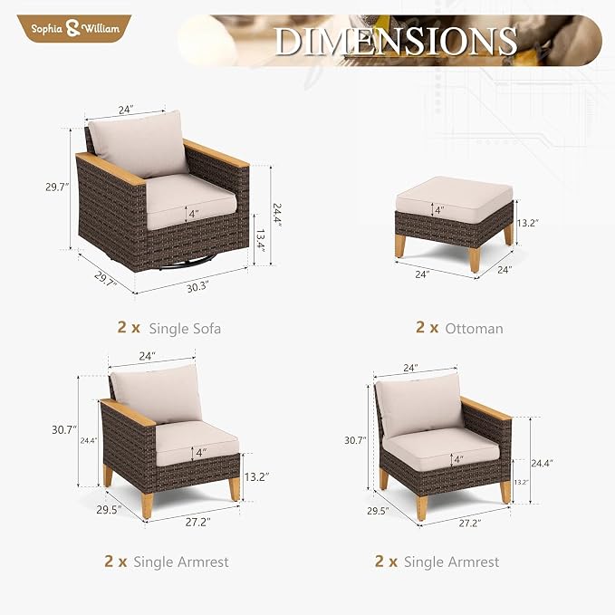 Sophia & William Patio Furniture Set - Image 2