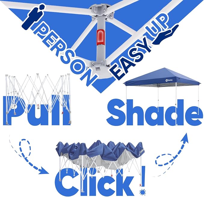 Sekey 10x10 Pop Up Canopy with One Push Setup-Easy Up Canopy with 99% UV - Image 2