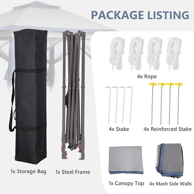 GDY 11x11 Pop Up Canopy Tent, Outdoor Canopy - Image 6