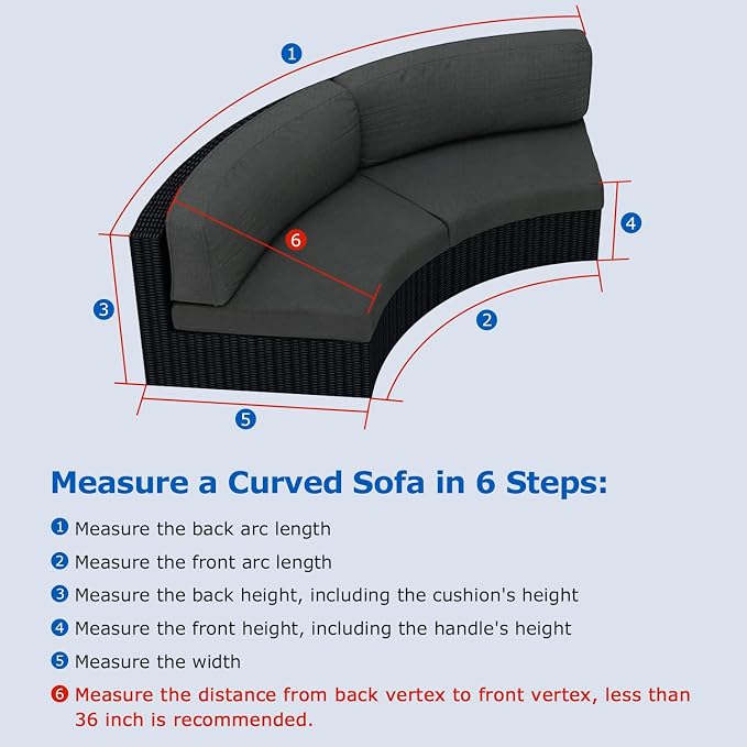SunPatio Outdoor Curved Sectional Couch Cover, Heavy Duty Waterproof Patio Sofa - Image 3