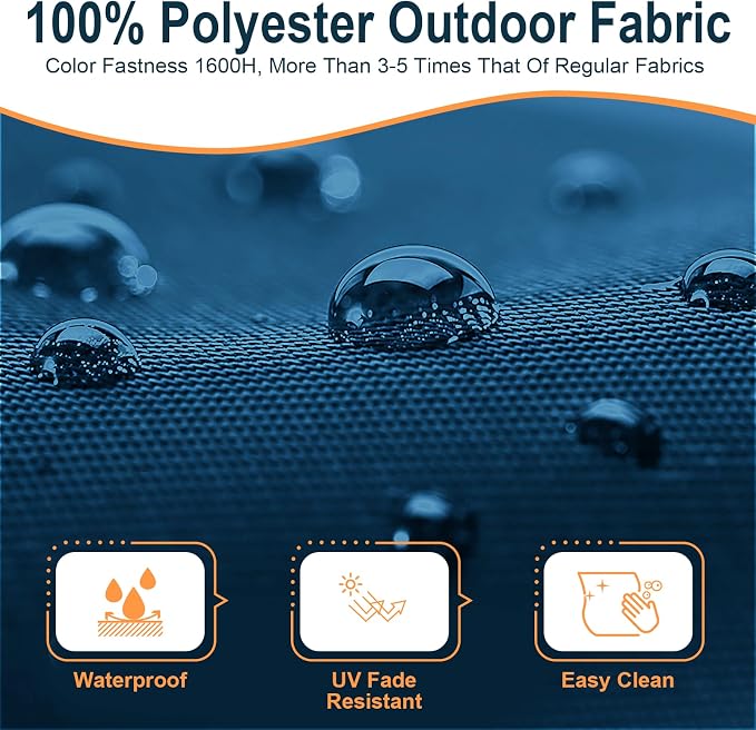 Outdoor Weatherproof Sunproof Waterproof Round Bed Cover, - Image 3
