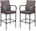 Homall Patio Bar Stools Wicker Barstools Indoor Outdoor Bar Stool Patio by Homall