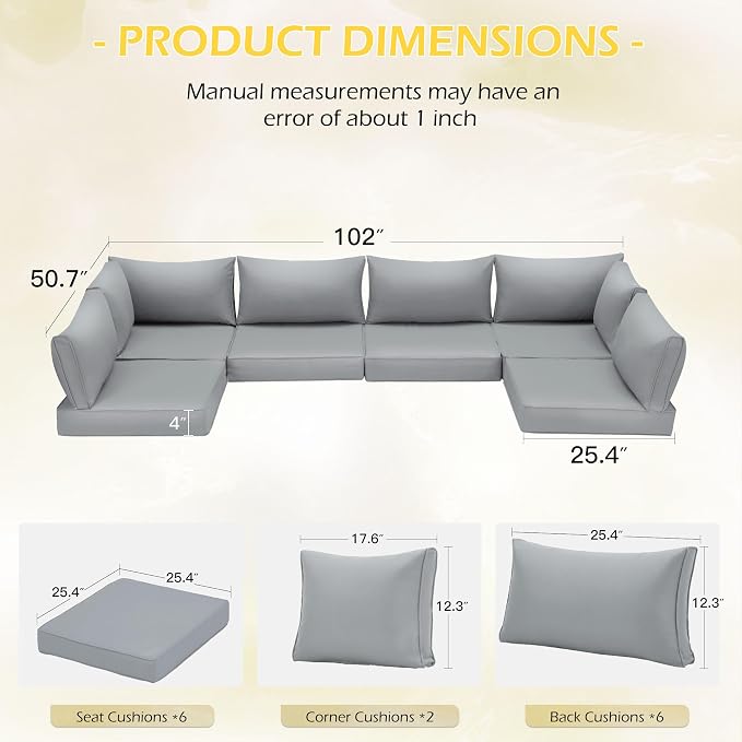 HOMREST Outdoor Replacement Cushions - Image 3