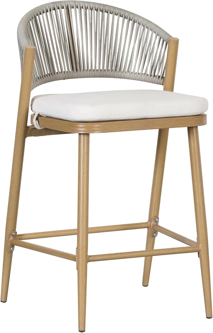 Christopher Knight Home Hearth 26.00" Patio Barstools Set of 2, Woven Wicker - Image 9