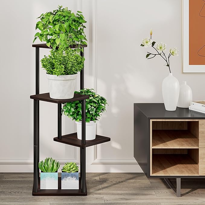 AZERPIAN Plant Stand 4 Tier Indoor Metal Flower Shelf - Image 3