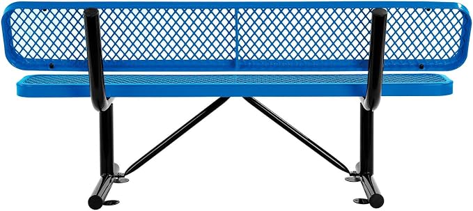 Global Industrial 6'L Heavy Duty Expanded Metal Mesh Bench - Image 7