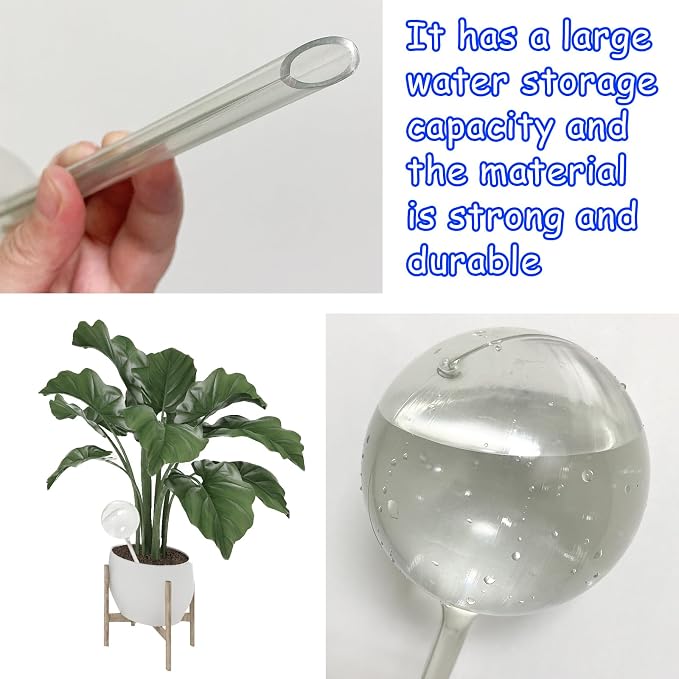 10 PCS Large Clear Plastic Watering Globes, Plant Self-Watering Bulbs, Flower - Image 3