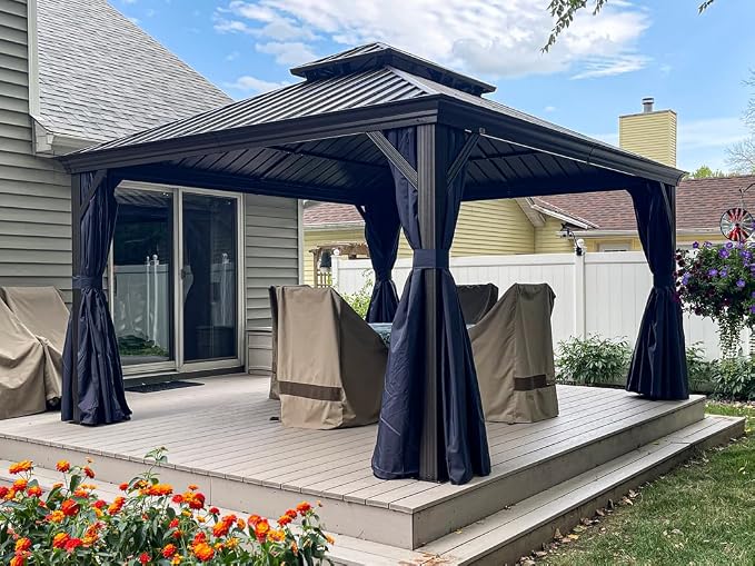 PURPLE LEAF 10' X 14' Hardtop Gazebo Pavilion by PURPLELEAF