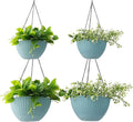 Hanging Planters for Outdoor Plants 8/10 Inch, ​4 Packs Hanging Flower Pot by RooTrimmer