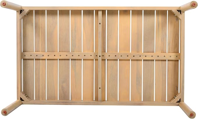 Christopher Knight Home Lenor Patio Acacia Wood Coffee Table, Solid Wood - Image 8