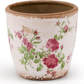 Vintage Ceramic Planter with Drainage Hole, Plastic Tray & Mesh, 6.5 Inch by TEWEIQI