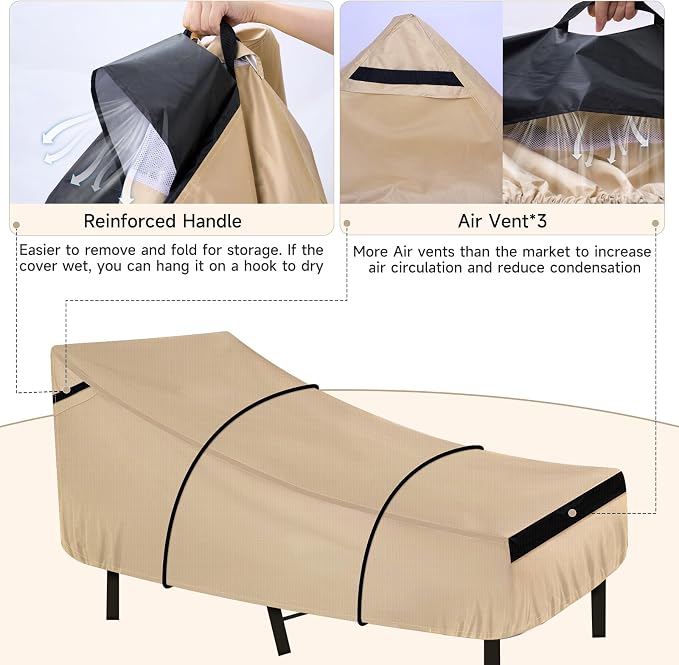 NEVERLAND Waterproof Patio Lounge Chair Cover, Outdoor Chaise Lounge Covers - Image 9