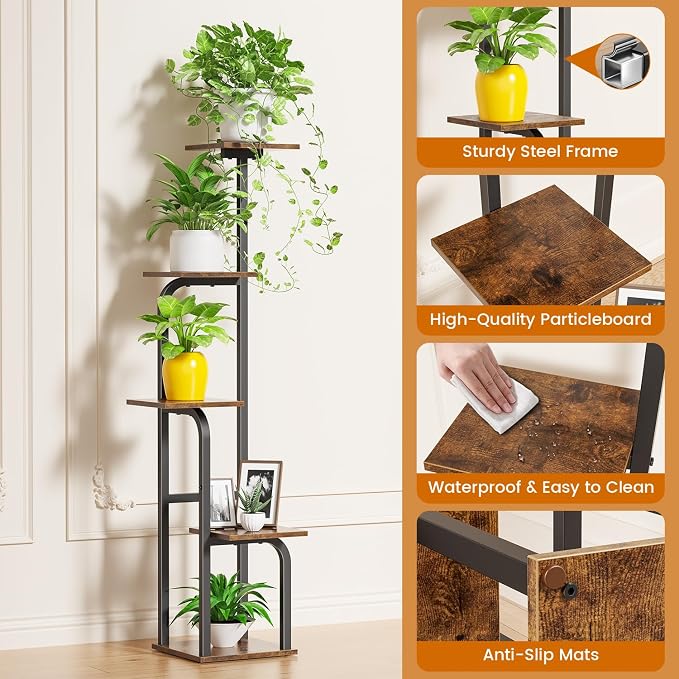 5 Tier Plant Stand Indoor, Plant Shelf - Image 4