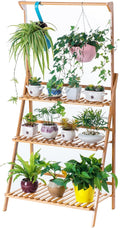 COPREE Bamboo 3-Tier Hanging Plant Stand Planter Shelves Flower Pot Organizer by COPREE