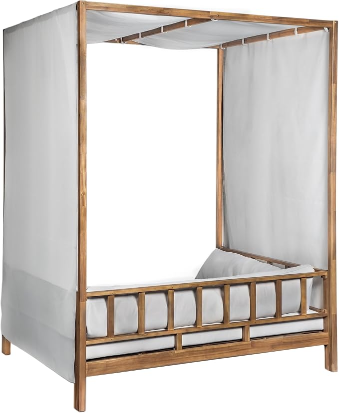 Scott Living Outdoor Acacia Wood Daybed - Image 6