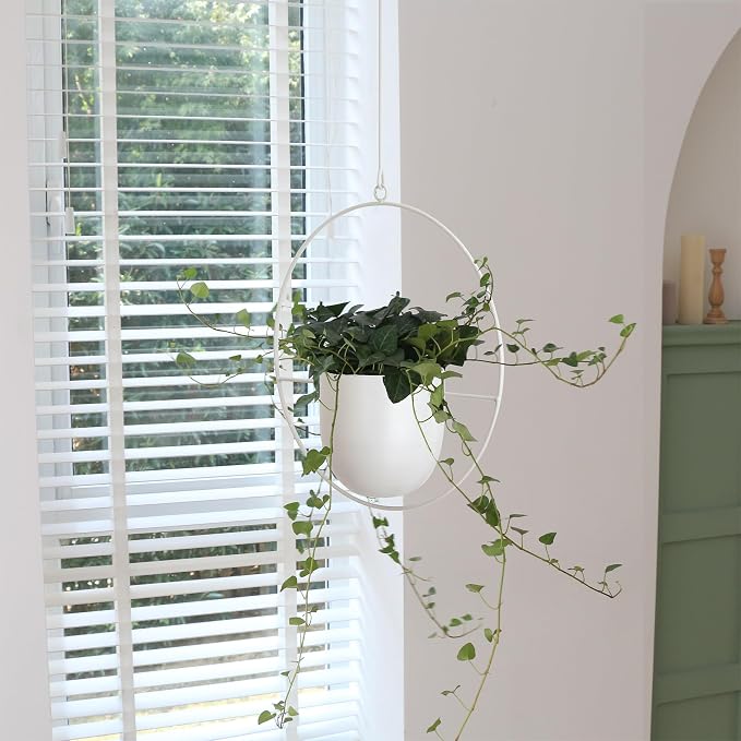 Hanging Planter Indoor Modern Boho Plant Pot Metal Wall and Ceiling Plant Holder - Image 4