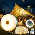 Solar Camping String Lights, Retractable Waterproof 33FT LED Camp Light by InkTrail-EnjoytheOutdoors